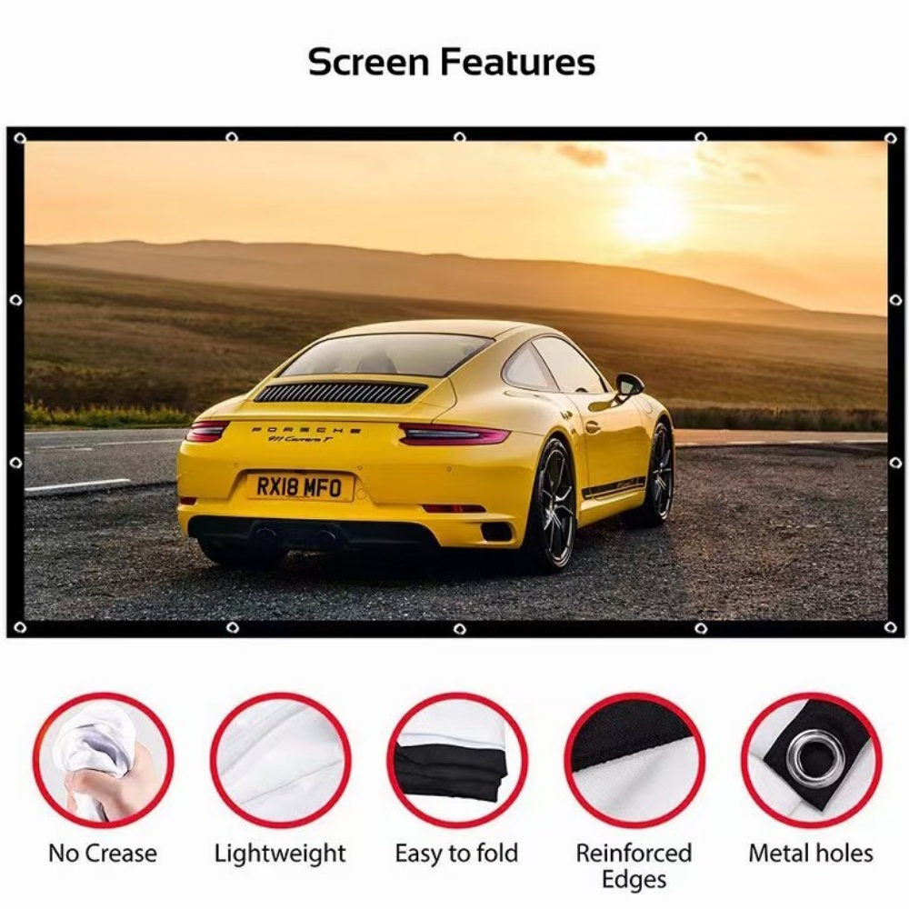 Projector Screen 100 Inch - 60 72 100 120 150 Inch