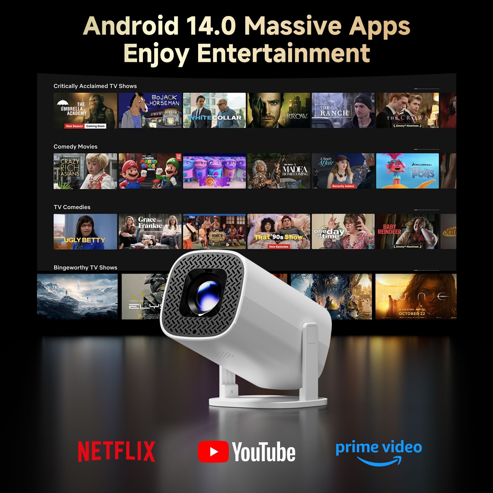 HONGTOP P30PRO Smart Mini Proj - Home Cinema Compact 评论和价格