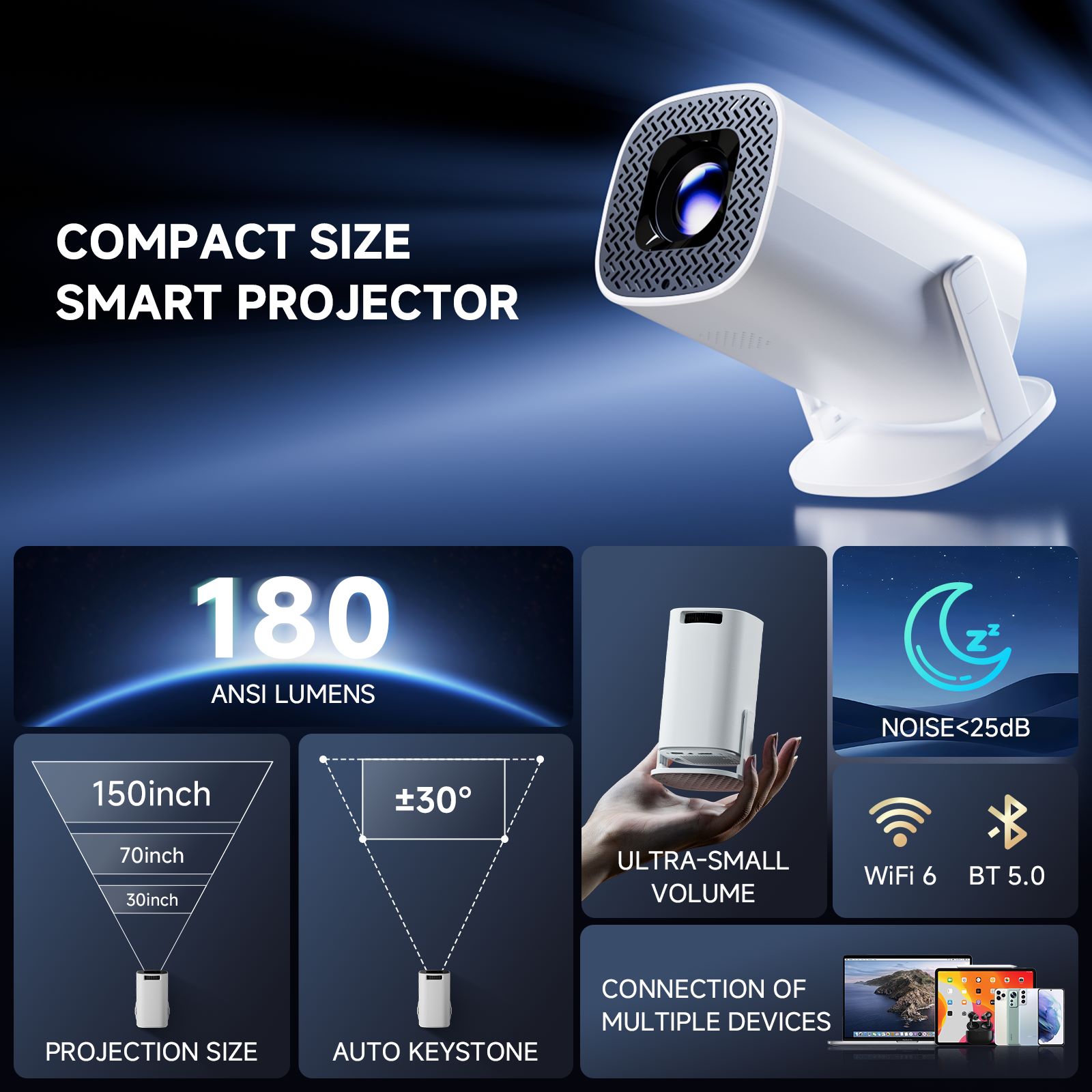 HONGTOP P30PRO Smart Mini Proj - Home Cinema Compact 评论和价格