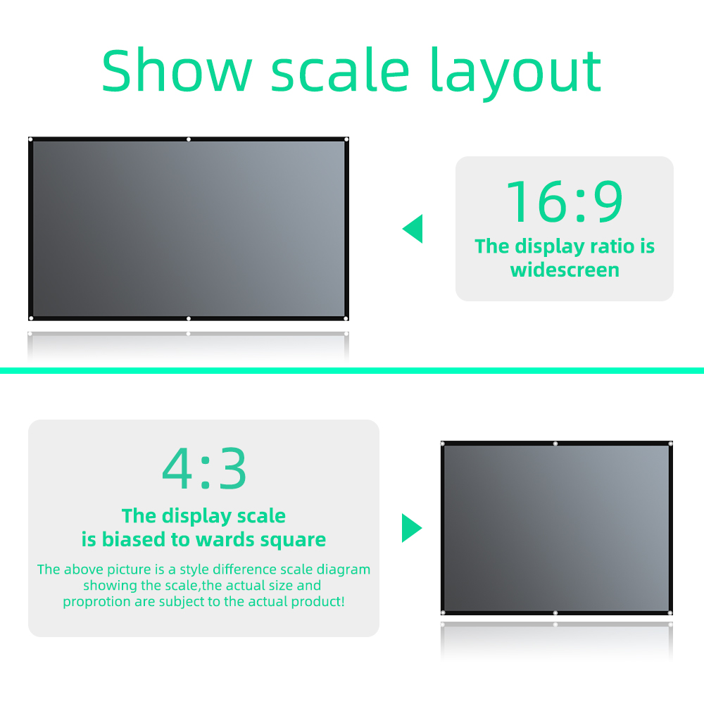 Salange Projector Screen 16:9  - Projector Screen 100 Inch 评论和价格