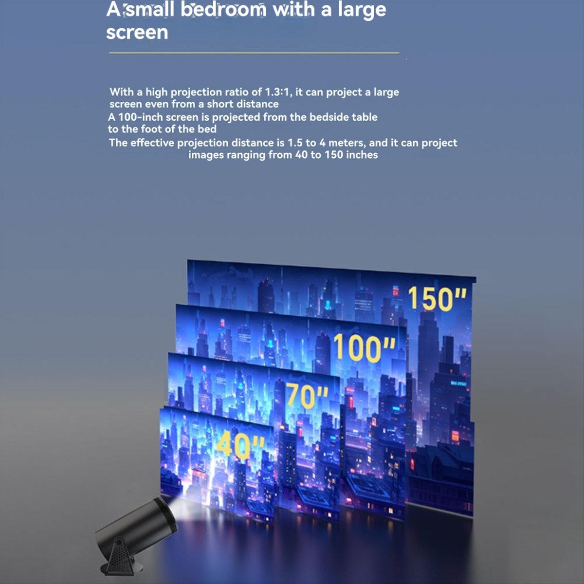 NEW 1080P Projector for Androi - Home Cinema Quad 评论和价格