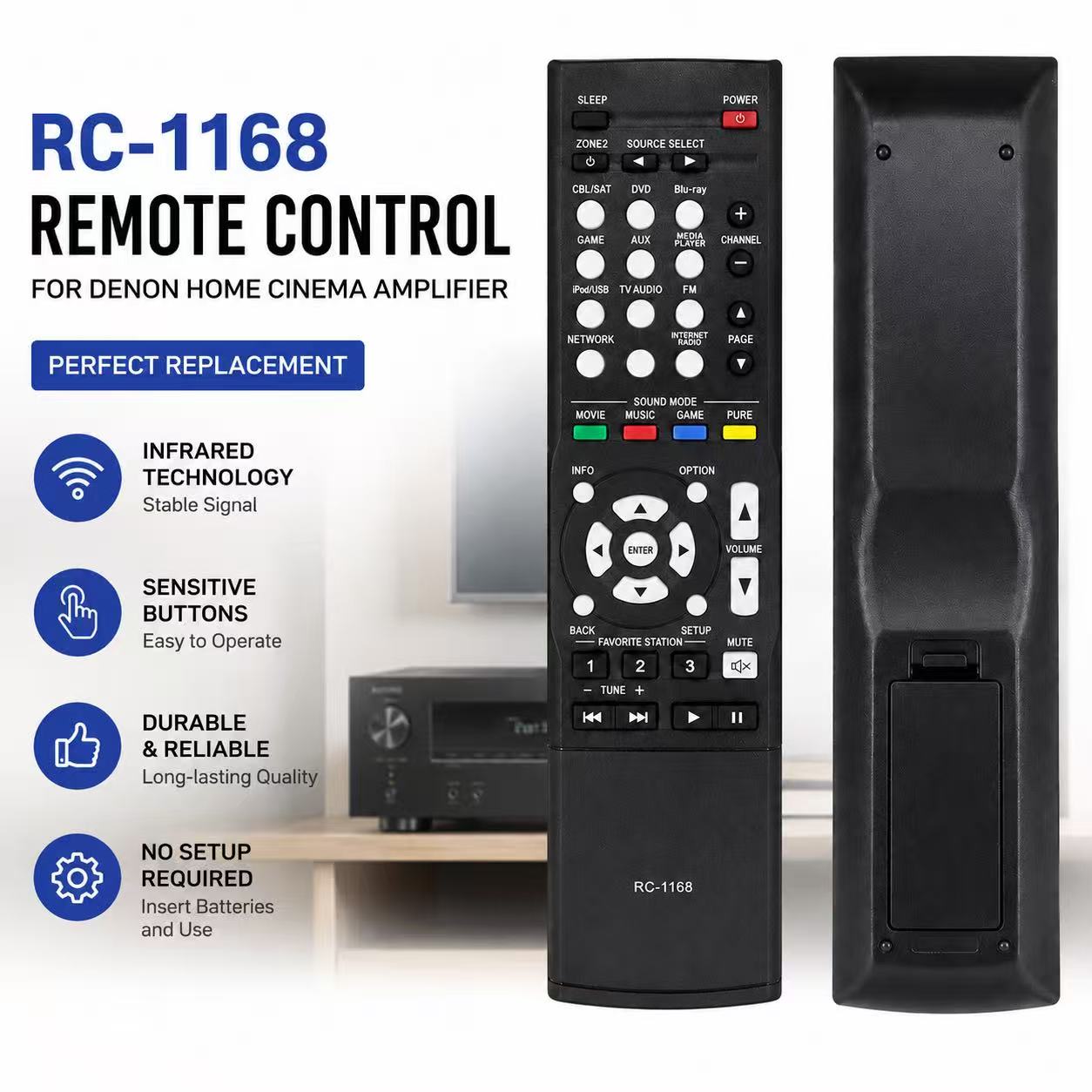 NEW RC-1168 Remote Control for - Home Cinema Denon 评论和价格