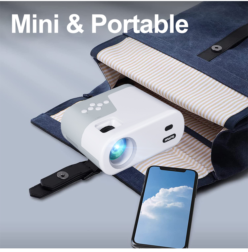 WZATCO DP02W Mini Projectors W - Projector Screen 100 Inch 评论和价格