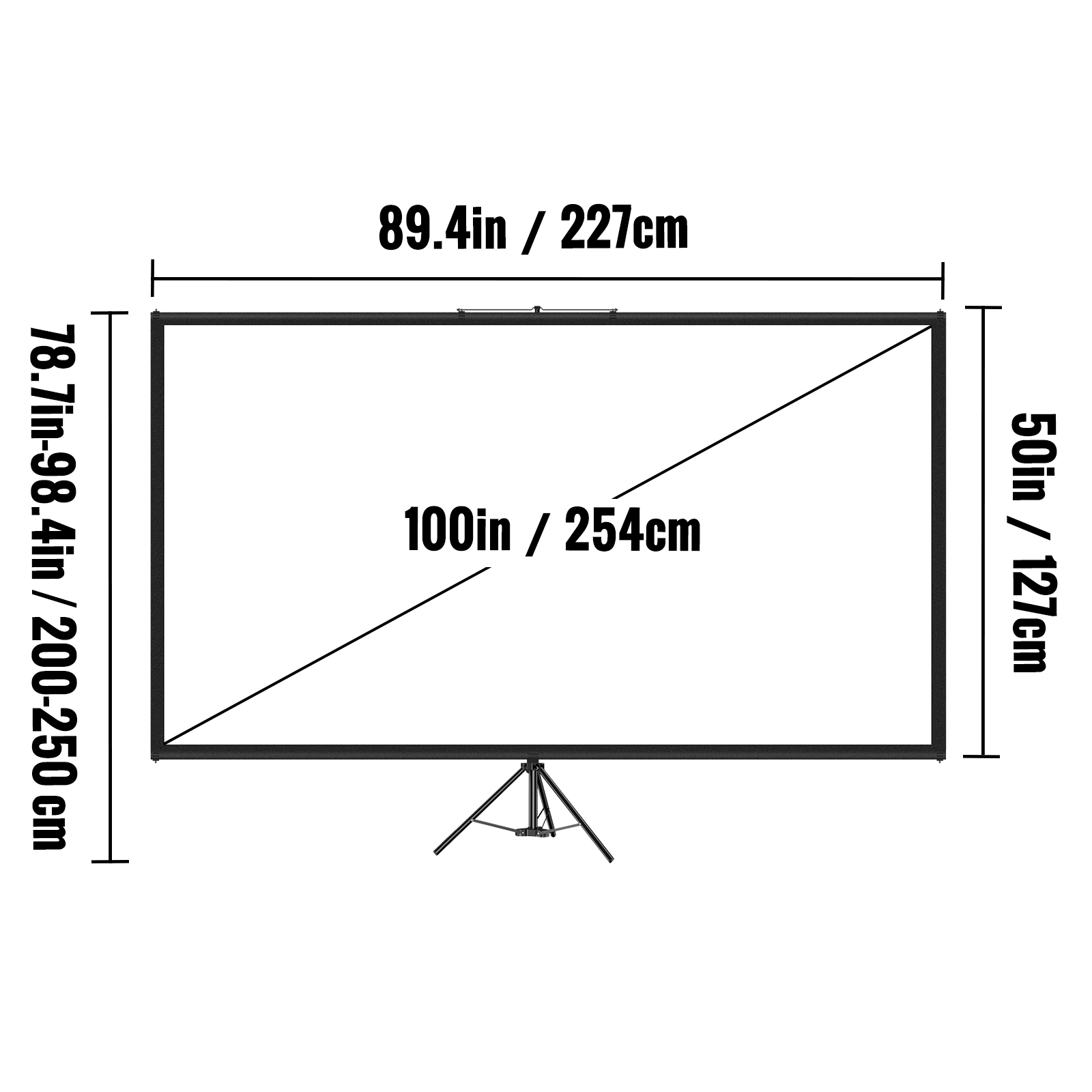 100 Inch Tripod Projector Scre - Projector Screen 100 Inch 评论和价格