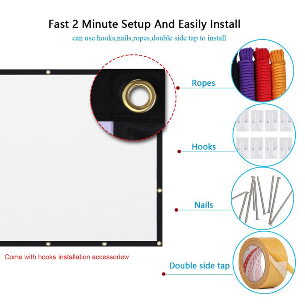 Portable Projector Screen Simp - Projector Screen 100 Inch 评论和价格