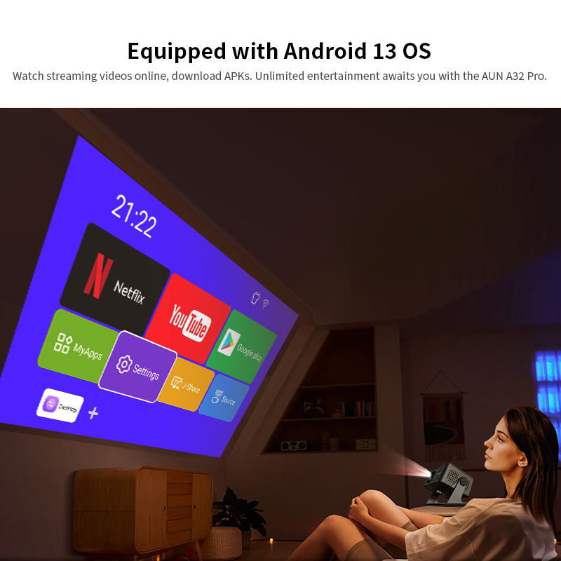AUN A32 Pro Android 13 Project - Home Cinema Compact 评论和价格
