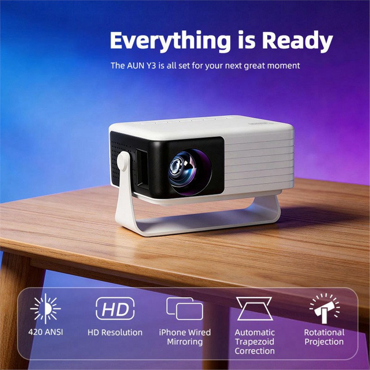 L70A Y3 Mini Projector Portabl - Home Cinema Compact 评论和价格