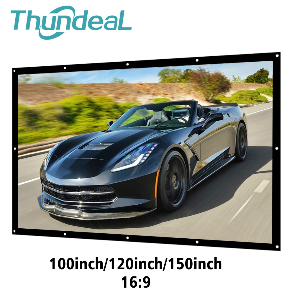 ThundeaL 16:9 100 120 150 Inch - Projector Screen 100 Inch 评论和价格