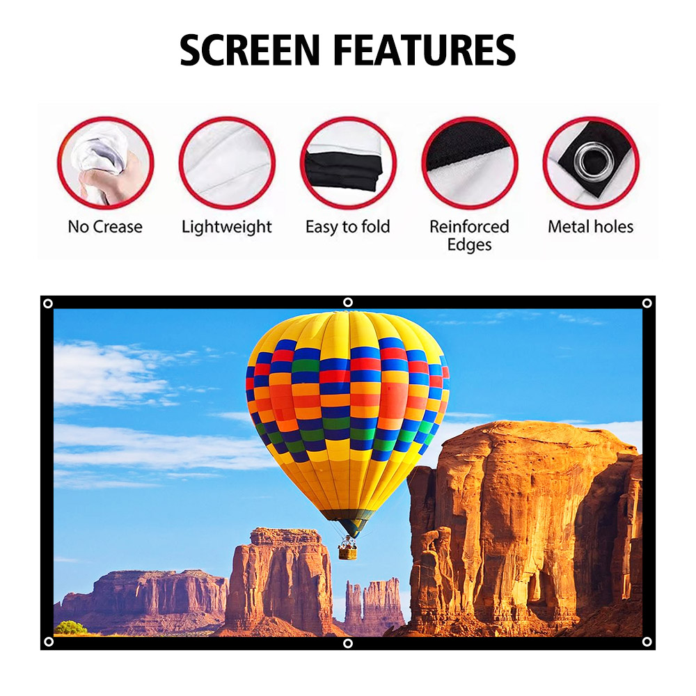 ThundeaL 16:9 100 120 150 Inch - Projector Screen 100 Inch 评论和价格