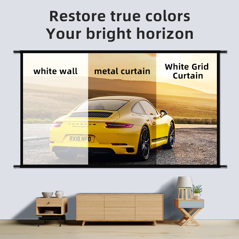 Projector Screen With Stand Wh - Projector Screen 100 Inch 评论和价格