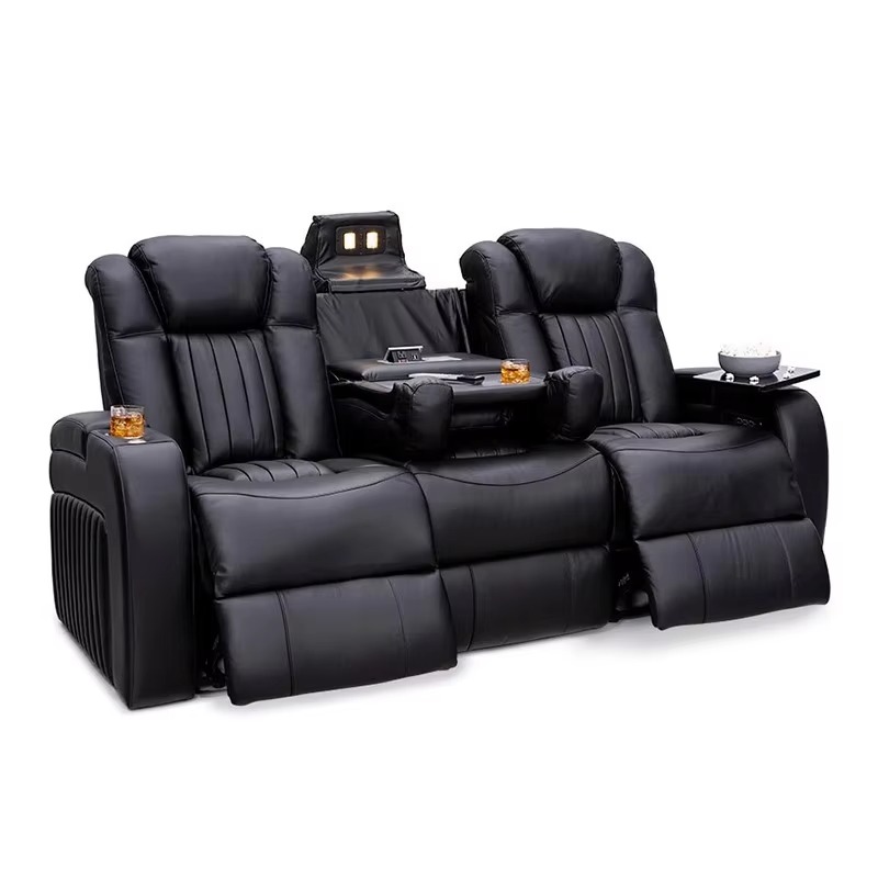 Leather Recliner Sofa Sets Pow - Home Cinema Chairs 评论和价格