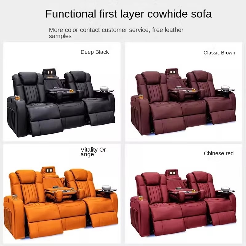 Leather Recliner Sofa Sets Pow - Home Cinema Chairs 评论和价格