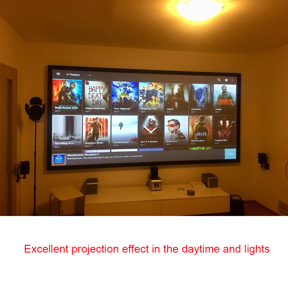 Salange Projector Screen,60 10 - Projector Screen 100 Inch 评论和价格