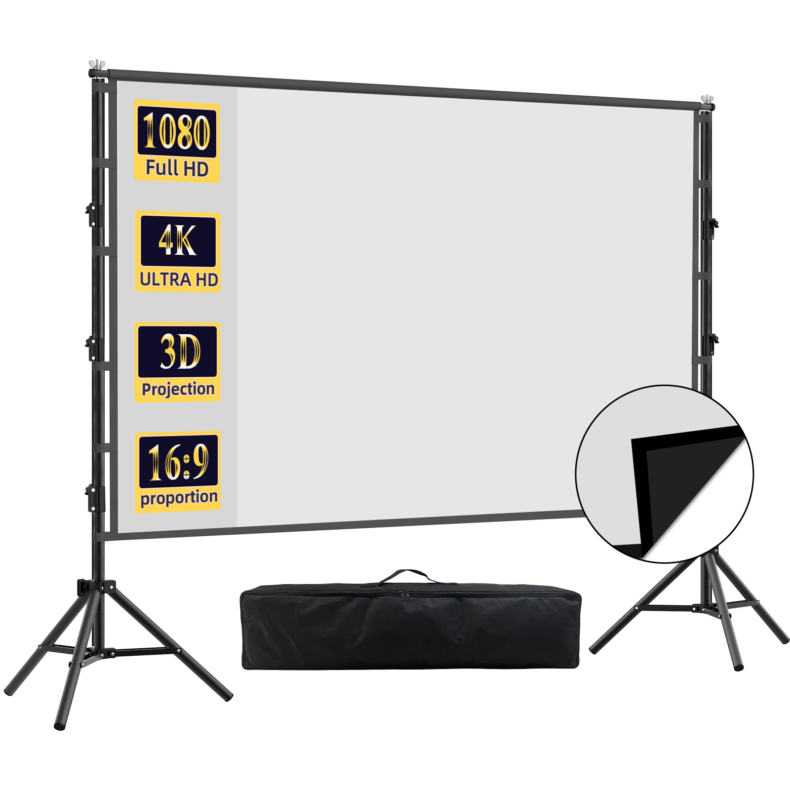 VEIDADZ Projection Screen With - Projector Screen 100 Inch 评论和价格