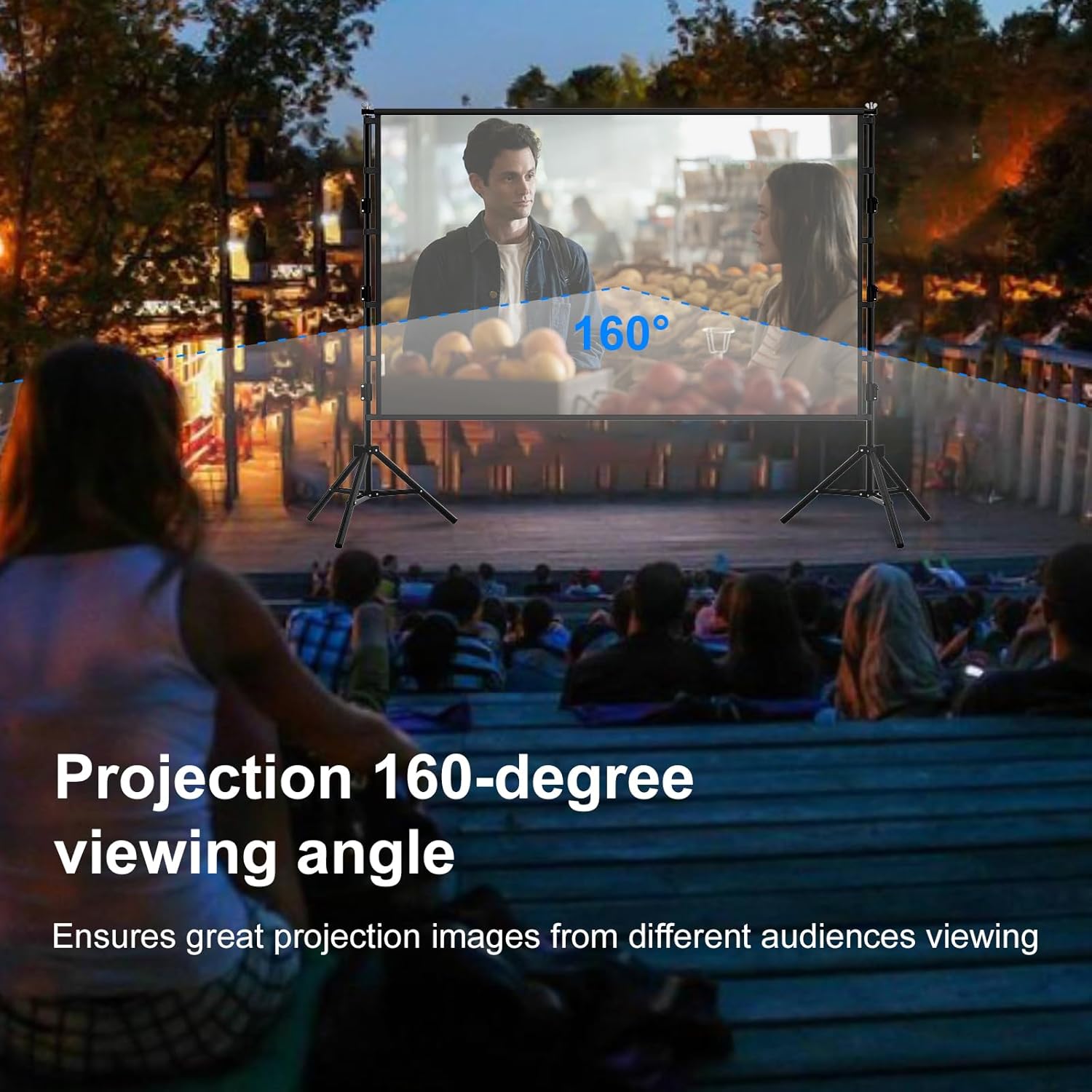 VEIDADZ Projection Screen With - Projector Screen 100 Inch 评论和价格