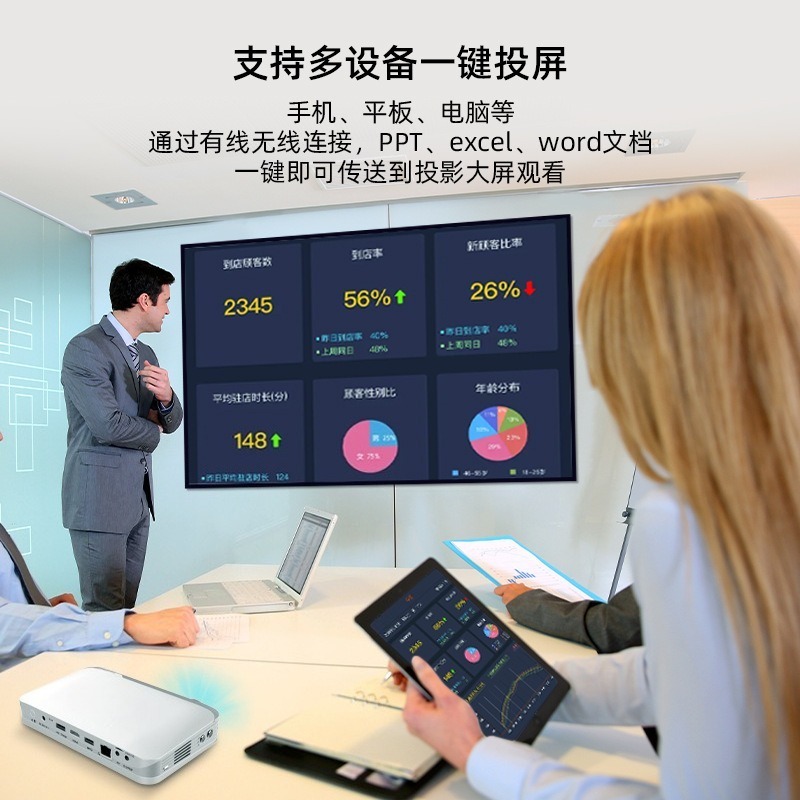 Portable HD Mini Projector for - Home Cinema Compact 评论和价格