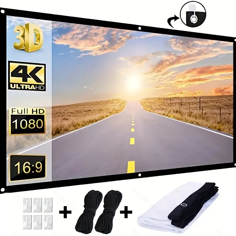 Projector Screen 16:9 Indoor/O - Projector Screen 100 Inch 评论和价格