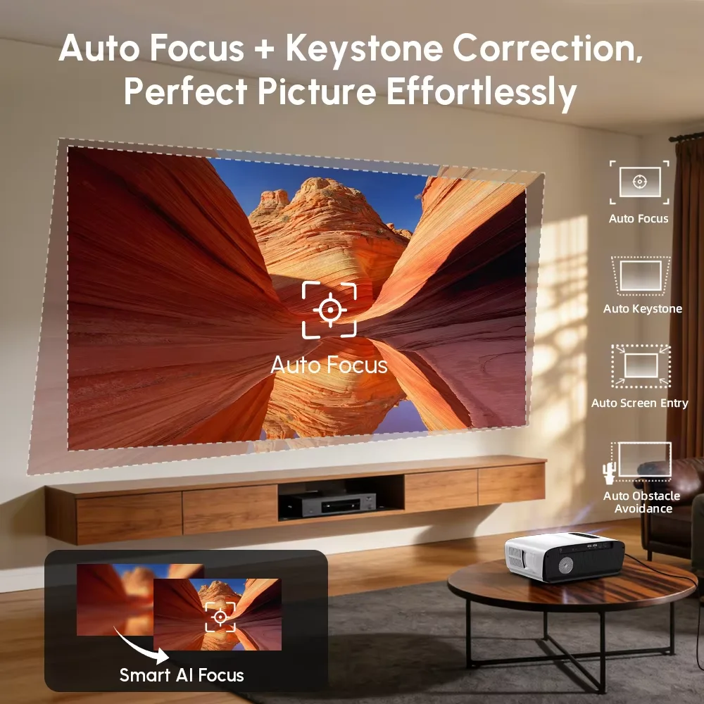 NewA9S 4k Projector Auto Focus - Projector Screen 100 Inch 评论和价格